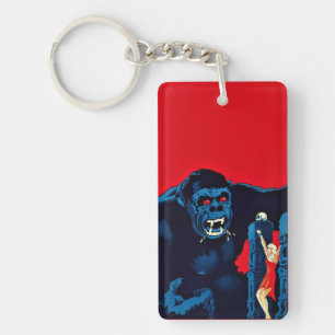Ikonischer King Kong Riesenaffen-Monster-Filmprint Schlüsselanhänger