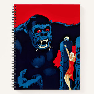 Ikonischer King Kong Riesenaffen-Monsterfilm-Print Notizbuch