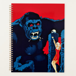 Ikonischer King Kong Riesenaffen-Monsterfilm-Print Planer