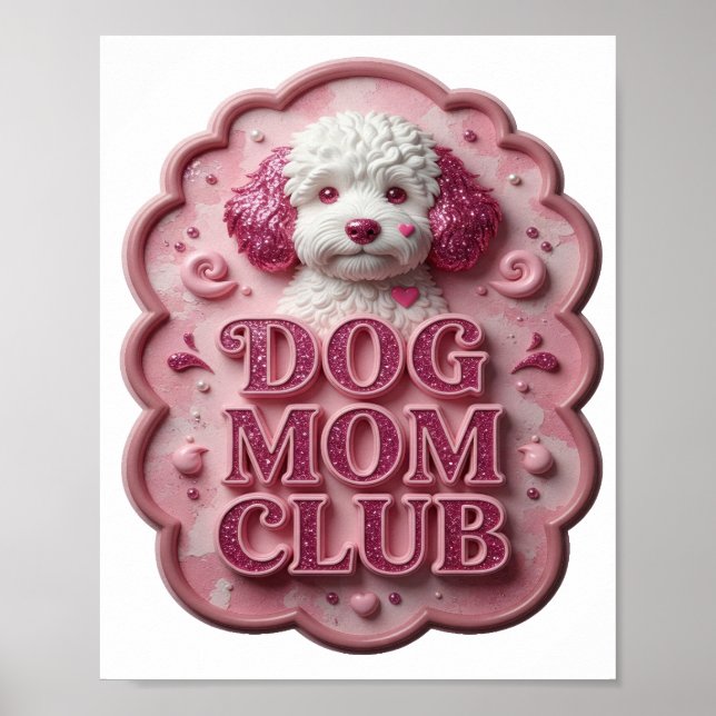 Ikonischer Rosa HUND MUTTER CLUB Poster (Vorne)