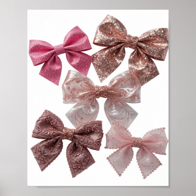 Ikonischer Silber-BOWS-Druck Poster (Vorne)