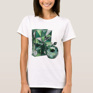 Ikonischer silberner ABSTRACT ART Modeprint T-Shirt