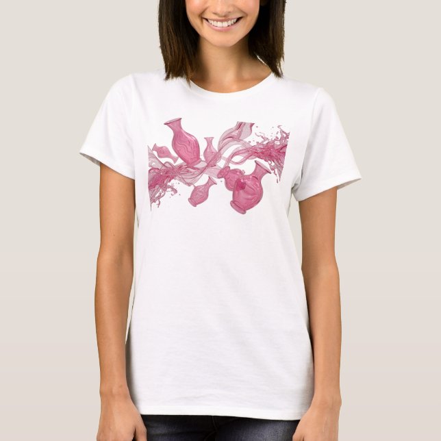Ikonischer silberner ABSTRACT ART Modeprint v2 T-Shirt (Vorderseite)