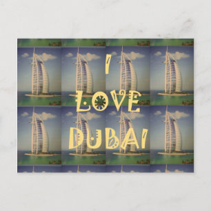 Ikonisches Dubai: "Ich liebe Dubai" Vektorgrafik-D Postkarte