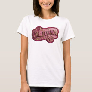 Ikonisches Gold CALIFORNIA Künstlerisches Motiv T-Shirt