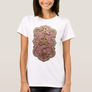 Ikonisches Gold RESPEKT Artistic Motif T-Shirt