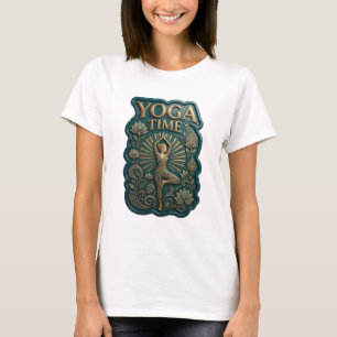 Ikonisches Gold YOGA TIME T-Shirt