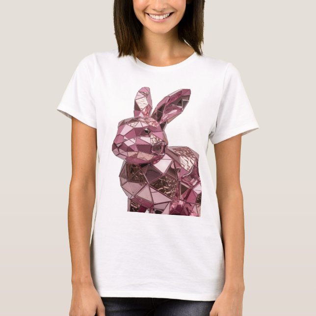 Ikonisches Rosa ABSTRACT ART Design T-Shirt (Vorderseite)