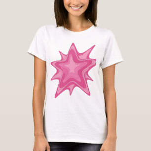 Ikonisches Rosa PINK STAR Statement Design T-Shirt
