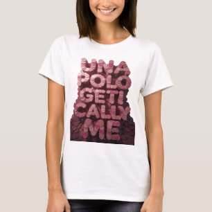 Ikonisches Rosa UNA POLO GET CALL ME Grafikdesign
