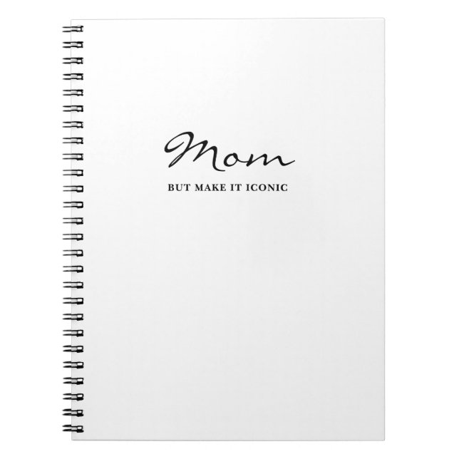 Ikonisches Spaß Witzig Coole Mama Minimalistisches Notizblock (Vorderseite)