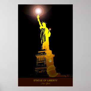 Ikonisches Symbol: Freiheitsstatue Reiseplakat Poster
