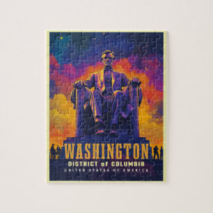 Ikonisches Washington D.C. mit Lincoln Memorial Puzzle