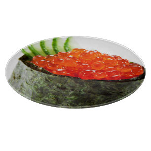 Ikura (Lachsrogen) Gunkan Maki Sushi Schneidebrett