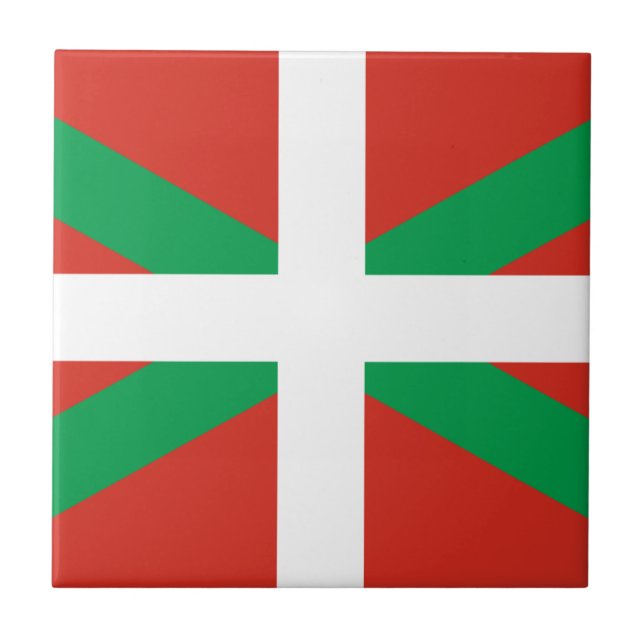 IKURRIÑA DRAPEAU BASKISCHE EUSKADI FLAGGE VASCA FLIESE (Vorderseite)