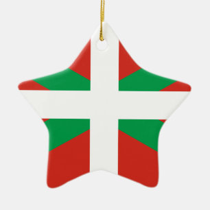 IKURRIÑA DRAPEAU BASKISCHE EUSKADI FLAGGE VASCA KERAMIK ORNAMENT