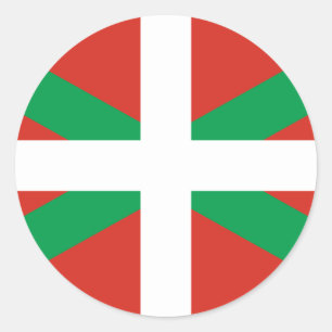 IKURRIÑA DRAPEAU BASKISCHE EUSKADI FLAGGE VASCA RUNDER AUFKLEBER