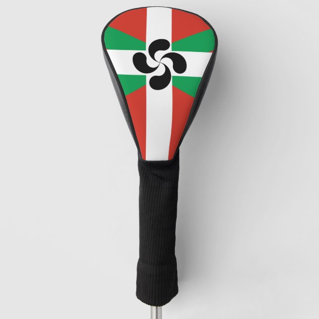 Ikurrina mit Lauburu-Symbol Golf Headcover (Vorderseite)