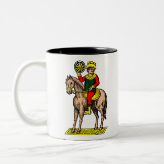 Il cavaliere di denari zweifarbige tasse