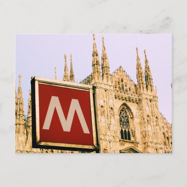 il Duomo via Metro - Milano, Italien Postkarte (Vorderseite)