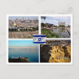 IL Israel - Jerusalem Tel Aviv - Totes Meer - Masa Postkarte