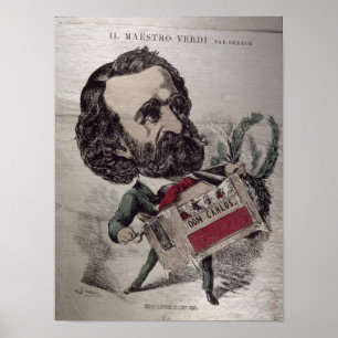 Il Maestro', Karikatur des Italienischen Poster