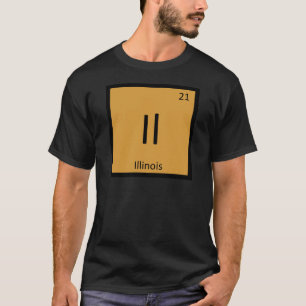 Il - Periodensystem der Chemie des Staates Illinoi T-Shirt