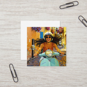 „Il riso del vento“ (Das Lachen des Windes) Quadratische Visitenkarte
