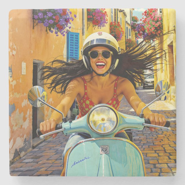  „Il riso del vento“ (Das Lachen des Windes) Steinuntersetzer (Vorderseite)