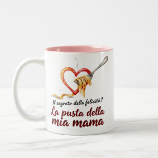 Il Segreto Della Felicita Pasta Mama Zweifarbige Tasse