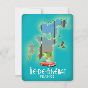Île-de-Bréhat, Frankreich Vintage Reiseposter