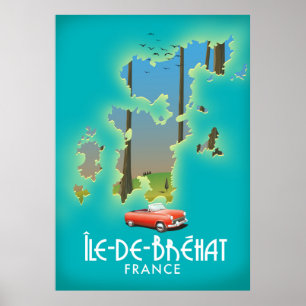 Île-de-Bréhat, Frankreich Vintage Reiseposter Poster