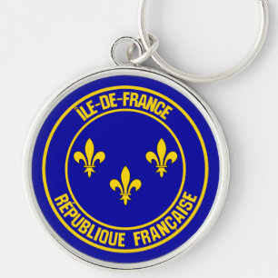 Île-de-France-RundEmblem Schlüsselanhänger