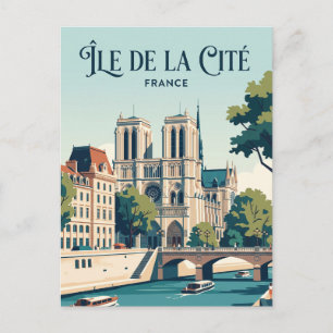 Île de la Cité Frankreich Postkarte