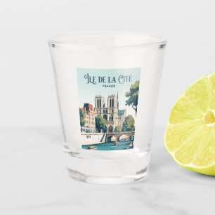 Île de la Cité Frankreich Schnapsglas