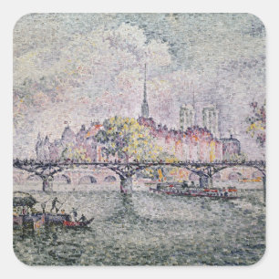 Ile de la Cite, Paris, 1912 Quadratischer Aufkleber