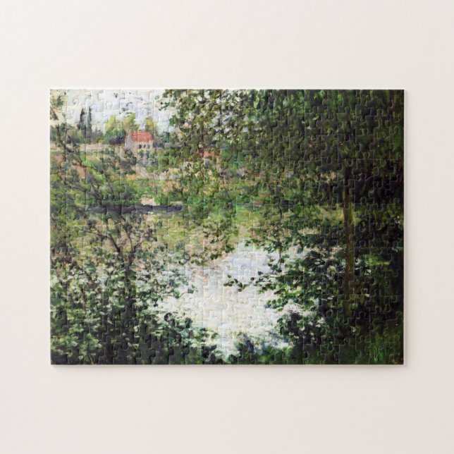 Île de la Grande Jatte Through Trees Monet Puzzle (Horizontal)