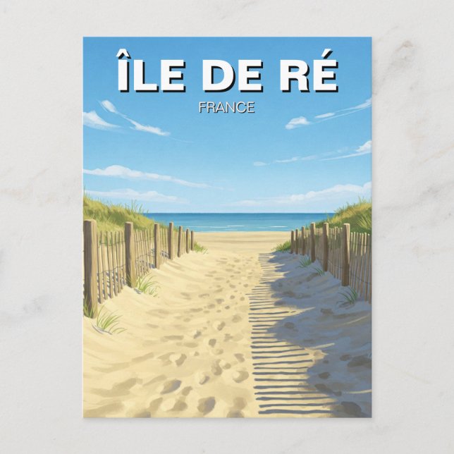 Île de Ré France Travel Postkarte (Vorderseite)