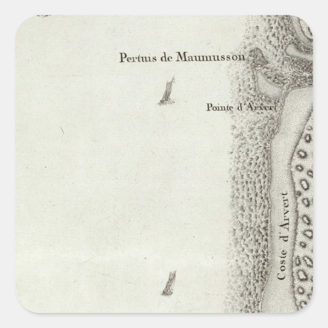 Ile d'Oleron Quadratischer Aufkleber (Vorderseite)