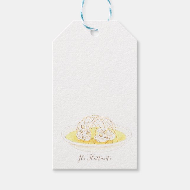 Île Flottante Wasserfarbe Geschenkanhänger (Vorderseite)
