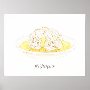 Ile Flottante watercolor Poster