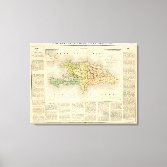 Ile St. Domingue oder Haiti Leinwanddruck (Vorderseite)