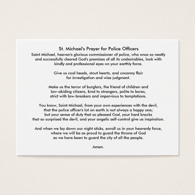 ILEFSA, Inc Referral / St. Michael's Prayer Card (Vorderseite)