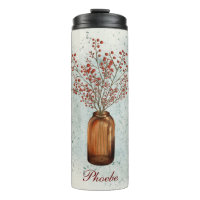 Ilex Berries in einer Vase Thermal Tumbler