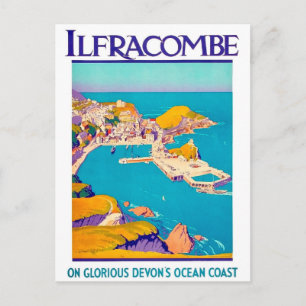 Ilfracombe, Devon Coast, areale Sicht, Vintage Rei Postkarte