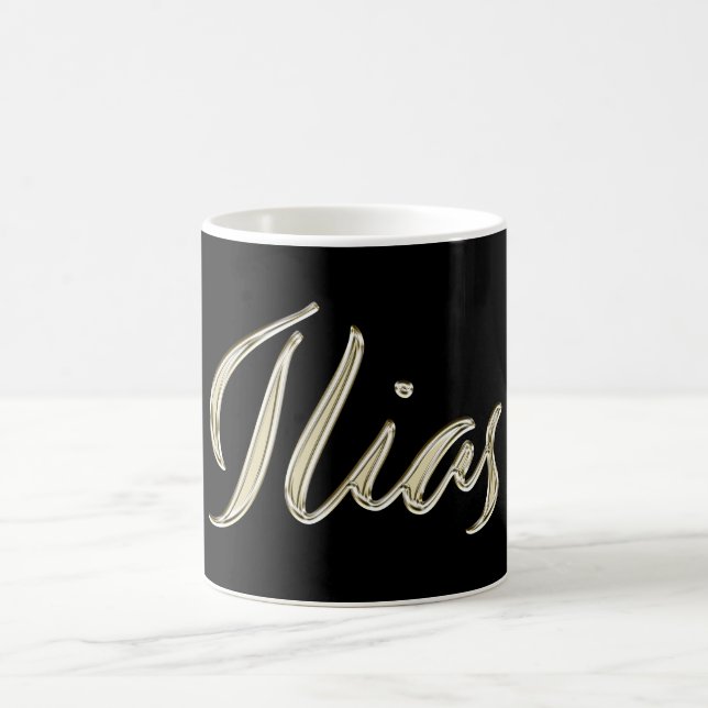 Ilias Name whitegold Tasse Teetasse Kaffeetasse (Mittel)