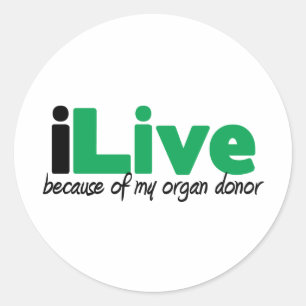 iLive Transplantation Runder Aufkleber