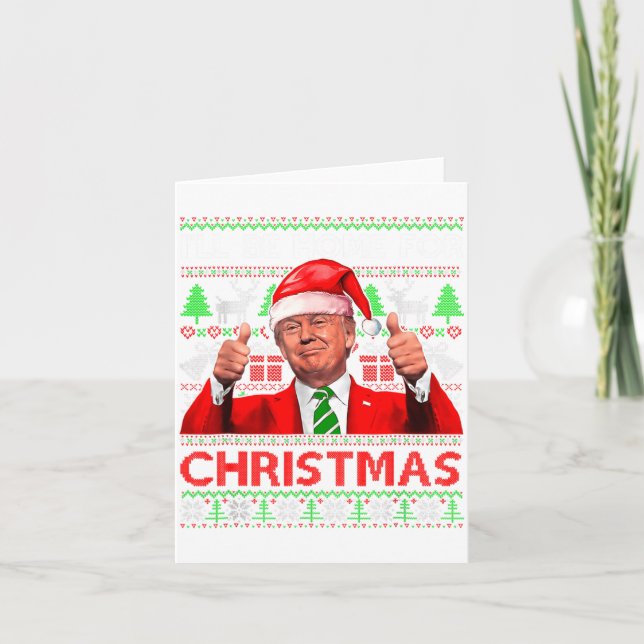 Ill Be Home For Christmas Santa Trump Xmas Pajama  Karte (Vorderseite)