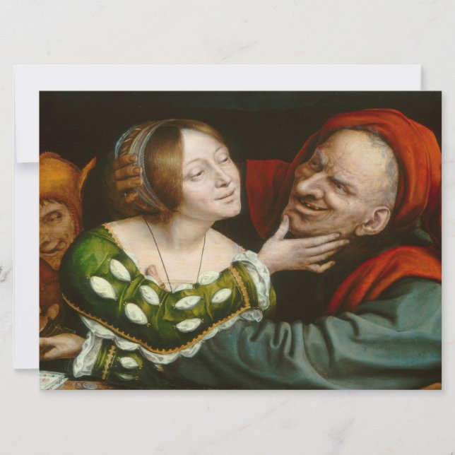 Ill-Matched Lovers (von Quentin Massys) Karte (Vorderseite)