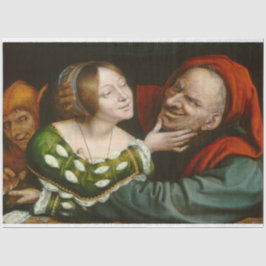 Ill-Matched Lovers (von Quentin Massys) Seidenpapier